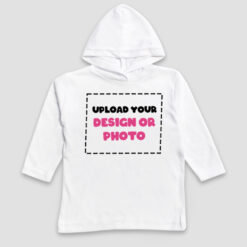 Custom Toddler Hooded T-shirts - 100% Polyester - KidsBlanks